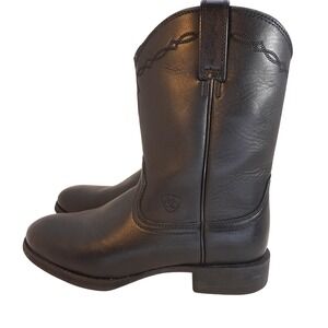 Ariat Heritage Roper Black Leather Western Cowboy Boots Round‎ Toe Men's 8D
